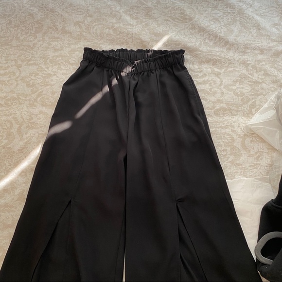 Front Slit High Waist Pants - Picture 5 of 6